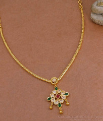 New Model Kemp Stone Pendant Gold Necklace Chain Design Online NCKN4114 New Model Kemp Stone Pendant Gold Necklace Chain Design Online NCKN4114