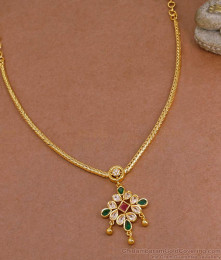 New Model Kemp Stone Pendant Gold Necklace Chain Design Online NCKN4114 New Model Kemp Stone Pendant Gold Necklace Chain Design Online NCKN4114