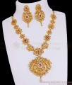Classic Micro Gold Plated Peacock Necklace Set With Ruby White Stone NCKN4124 Classic Micro Gold Plated Peacock Necklace Set With Ruby White Stone NCKN4124