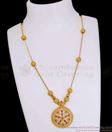 Trendy Golden Ball Design Round Ad Stone Necklace Design For Women NCKN4126 Trendy Golden Ball Design Round Ad Stone Necklace Design For Women NCKN4126