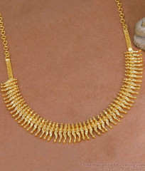 22Kt Gold Tone Mullaipoo Necklace Without Stone Shop Online NCKN4131