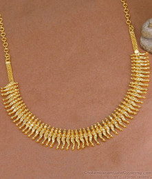 22Kt Gold Tone Mullaipoo Necklace Without Stone Shop Online NCKN4131 22Kt Gold Tone Mullaipoo Necklace Without Stone Shop Online NCKN4131