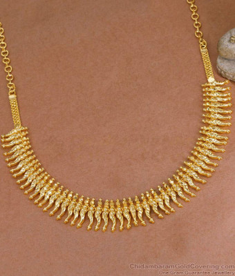 22Kt Gold Tone Mullaipoo Necklace Without Stone Shop Online NCKN4131