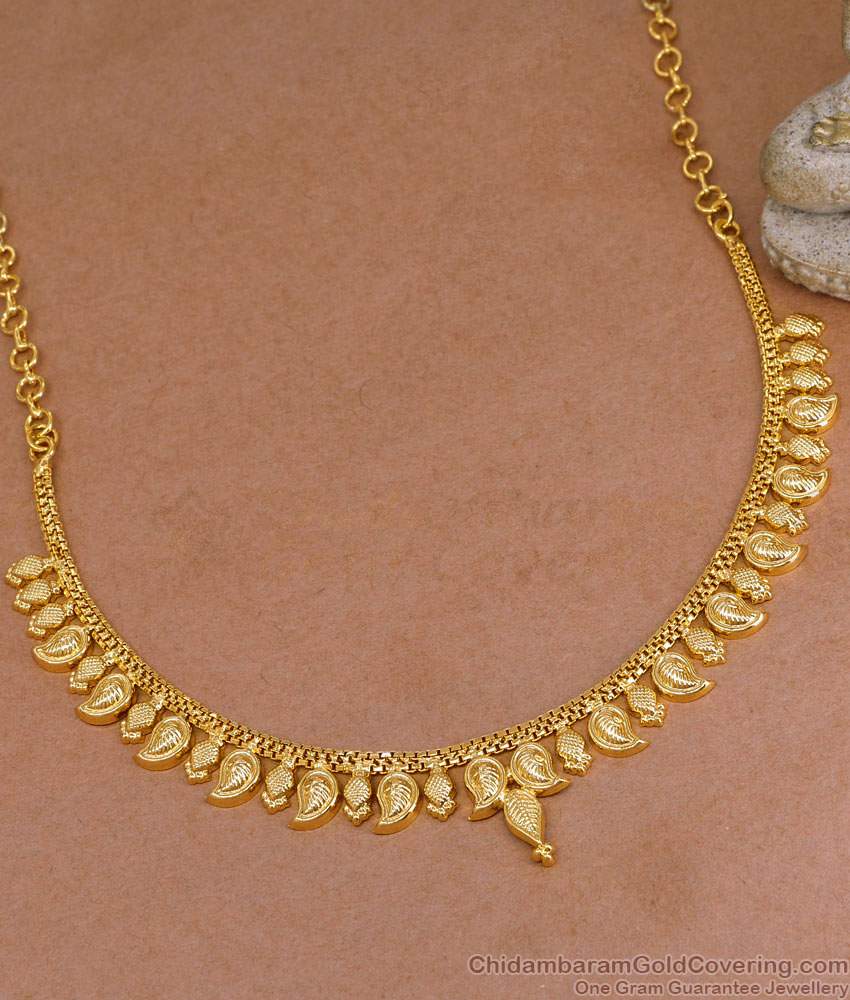 Light Weight 1 Gram Gold Mango Necklace Design For Women Fashion NCKN4133 Light Weight 1 Gram Gold Mango Necklace Design For Women Fashion NCKN4133