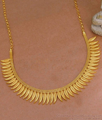 High Quality Micro Gold Plated Mullaipoo Necklace Bridal Wear Jewelry NCKN4136