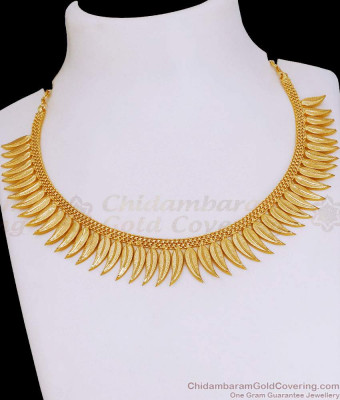 High Quality Micro Gold Plated Mullaipoo Necklace Bridal Wear Jewelry NCKN4136