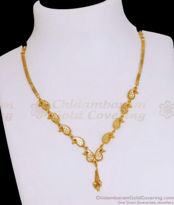 Plain Mango Design Gold Plated Necklace Design At Affordable Price NCKN4138