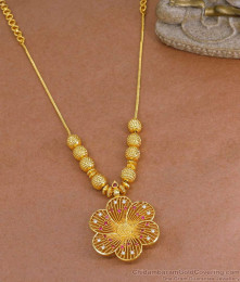 Beautiful Floral Design Ad Stone Gold Imitation Necklace Collection Online NCKN4140
