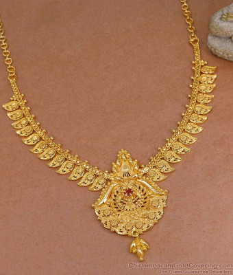 High Quality Micro Gold Plated Mango Necklace Bridal Jewelry Online NCKN4141