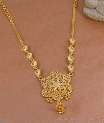 High Quality 1 Gram Gold Necklace Floral Design For Party Wear NCKN4144 High Quality 1 Gram Gold Necklace Floral Design For Party Wear NCKN4144
