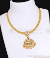 Lotus Design Ruby White Stone Impon Attigai For Women Fashion NCKN4153