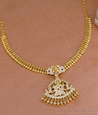 Mango Design Gold Plated Necklace Lakshmi Design Impon Attigai NCKN4155