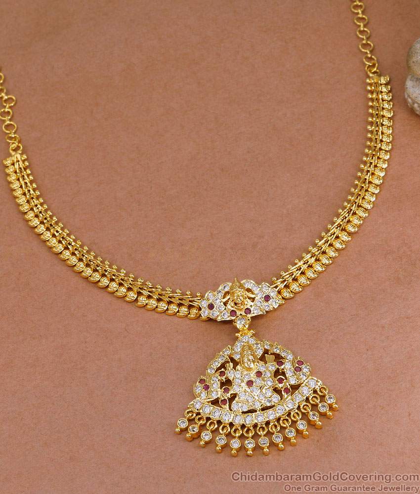 Mango Design Gold Plated Necklace Lakshmi Design Impon Attigai NCKN4155
