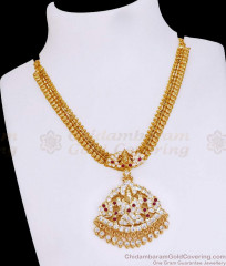 Mango Design Gold Plated Necklace Lakshmi Design Impon Attigai NCKN4155 Mango Design Gold Plated Necklace Lakshmi Design Impon Attigai NCKN4155