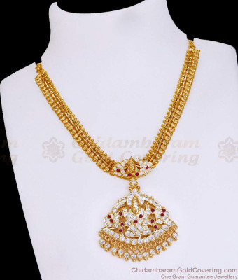 Mango Design Gold Plated Necklace Lakshmi Design Impon Attigai NCKN4155