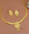 Arabic Design Two Gram Gold Necklace Earring Wedding Combo NCKN4158 Arabic Design Two Gram Gold Necklace Earring Wedding Combo NCKN4158