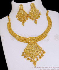 Grand Dubai Bridal Wear Forming Gold Necklace Set Shop Online NCKN4162
