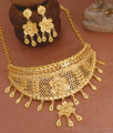 High Quality Two Gram Gold Forming Choker Necklace Set Shop Online NCKN4167