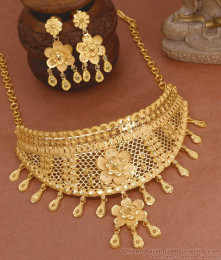 High Quality Two Gram Gold Forming Choker Necklace Set Shop Online NCKN4167