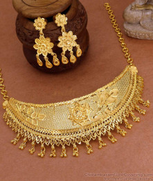 New Arrival Arabic Bridal Choker Necklace Artificial Forming Gold Jewelry NCKN4169