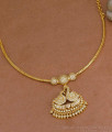 Bridal Wear Gold Plated Necklace Dual Swan White Stone Design Online NCKN4172