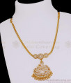 Bridal Wear Gold Plated Necklace Dual Swan White Stone Design Online NCKN4172