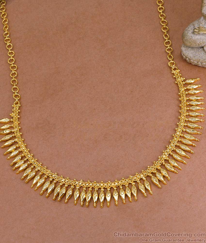 Traditional Micro Gold Plated Mullaipoo Necklace Collections For Brides NCKN4175 Traditional Micro Gold Plated Mullaipoo Necklace Collections For Brides NCKN4175