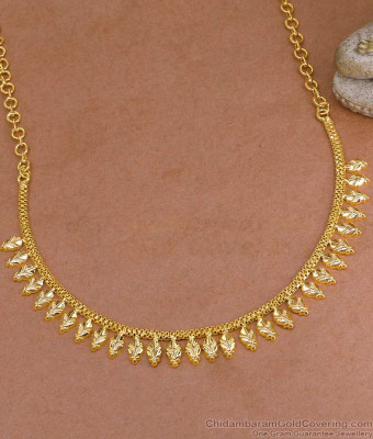 High Quality Gold Plated Mullai Arumbu Necklace Without Stone NCKN4178