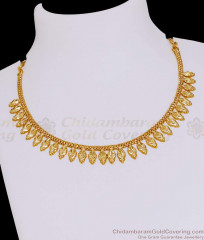 High Quality Gold Plated Mullai Arumbu Necklace Without Stone NCKN4178 High Quality Gold Plated Mullai Arumbu Necklace Without Stone NCKN4178