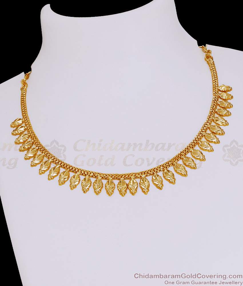 High Quality Gold Plated Mullai Arumbu Necklace Without Stone NCKN4178 High Quality Gold Plated Mullai Arumbu Necklace Without Stone NCKN4178