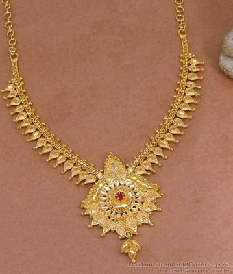 Premium Quality Micro Gold Plated Necklace Women Wedding Jewelry Online NCKN4180