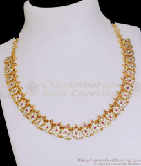 New Arrival Ruby White Stone Mango Attigai Impon 5 Metal Jewelry NCKN4191 New Arrival Ruby White Stone Mango Attigai Impon 5 Metal Jewelry NCKN4191