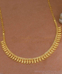Plain Gold Plated Necklace Leaf Design At Affordable Price Online NCKN4198
