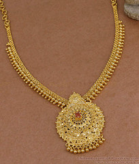 Traditional Golden Beads Kerala Bridal Necklace With Price Online NCKN4211