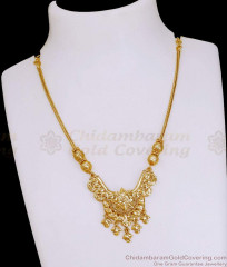 Real Gold Look Calcutta Necklace Kodi Chain Design For Women NCKN4213