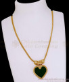 Big Green Palakka Stone Heart Shaped Gold Necklace Imitation Jewelry NCKN4214 Big Green Palakka Stone Heart Shaped Gold Necklace Imitation Jewelry NCKN4214