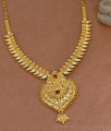 High Quality Micro Gold Plated Mango Necklace With Ruby Stone NCKN4215