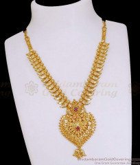 High Quality Micro Gold Plated Mango Necklace With Ruby Stone NCKN4215 High Quality Micro Gold Plated Mango Necklace With Ruby Stone NCKN4215