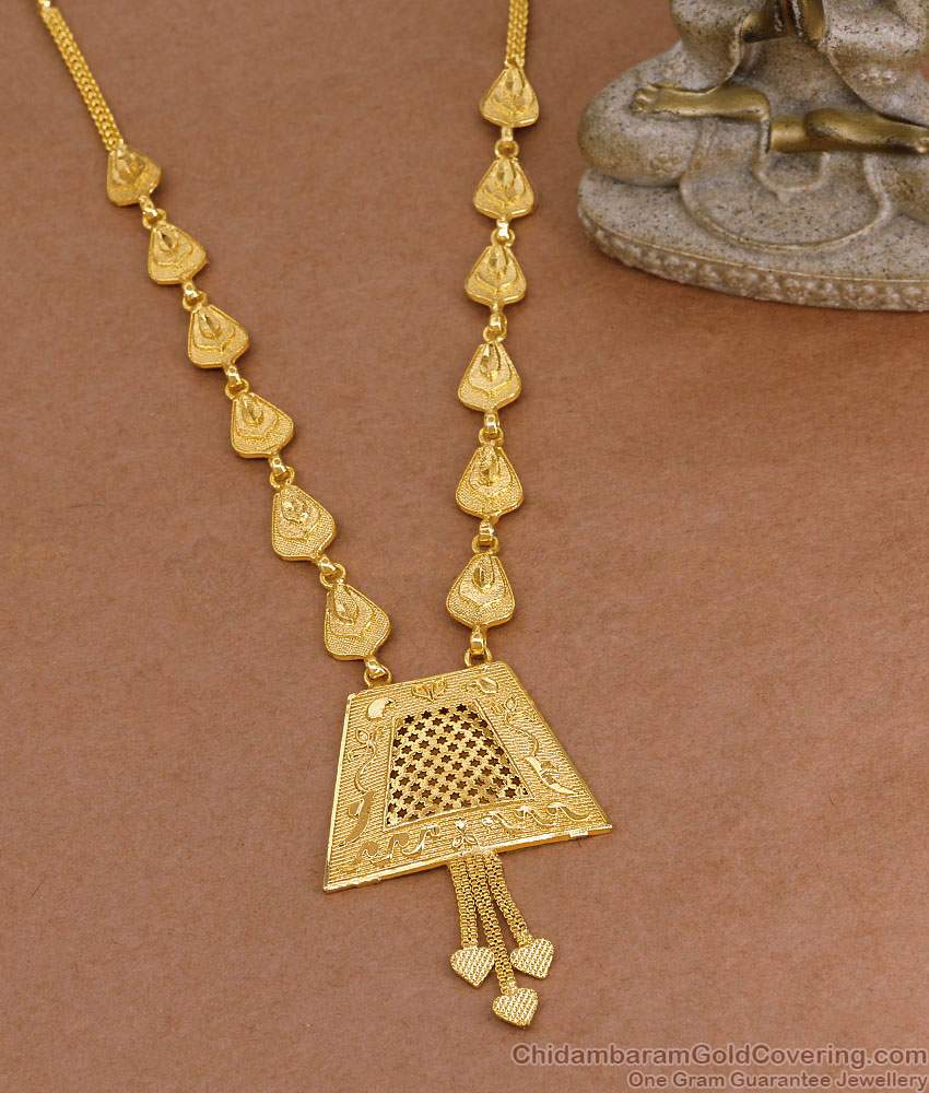 Stylish Gold Imitation Plain Necklace Arabic Design For Wedding NCKN4216