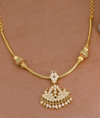 Premium Quality Impon Gold Plated Necklace Lotus Design NCKN4219