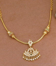 Premium Quality Impon Gold Plated Necklace Lotus Design NCKN4219