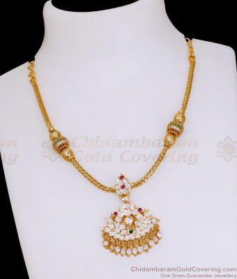 Premium Quality Impon Gold Plated Necklace Lotus Design NCKN4219