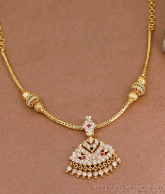 Light Weight Gold Plated Necklace Ball Design Impon Attigai Collections NCKN4220