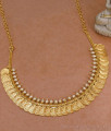 Beautiful Micro Gold Plated Lakshmi Coin Necklace With Pearls NCKN4223