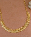 High Quality One Gram Gold Lakshmi Kasu Necklace For Brides NCKN4224
