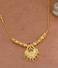 New Arrival Ruby Stone Gold Imitation Necklace Shop Online NCKN4228