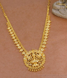 New Model Micro Gold Plated Lakshmi Necklace Without Stone NCKN4231