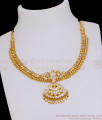 Full White Stone Impon Choker Necklace Bridal Wear Jewelry NCKN4232