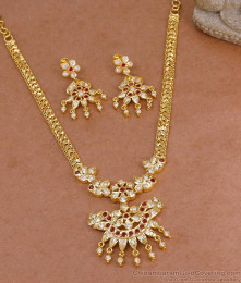 South Indian Impon Panchaloha Necklace Wedding  Combo Set NCKN4233