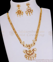 South Indian Impon Panchaloha Necklace Wedding  Combo Set NCKN4233